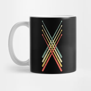 Drumsticks Retro Drums Drumming Music Band Drummer Mug